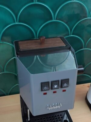 Gaggia Classic Stainless Steel Water Tank Lid with Walnut Cover
