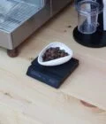 Ceramic Coffee Dosing Trays - Coffee Bean Boat 18g - 40g – with coffee beans