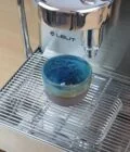 Ceramic 2.55oz Espresso Cup – Brown Mud - Blue Glaze variant
