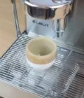 Ceramic 2.55oz Espresso Cup – White Mud - Brown Glaze variant