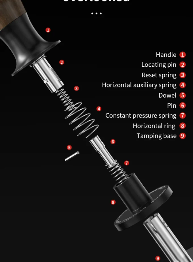MHW-3BOMBER Espresso Tamper 51/53/58mm with Calibrated Spring