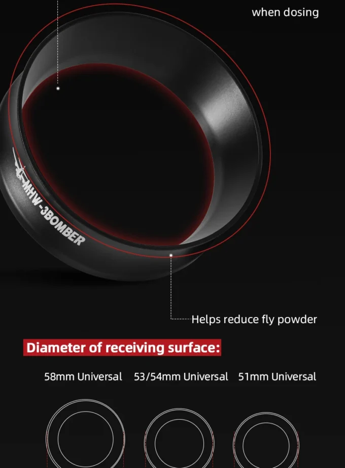 MHW-3BOMBER 53/58MM Magnetic Coffee Dosing Ring