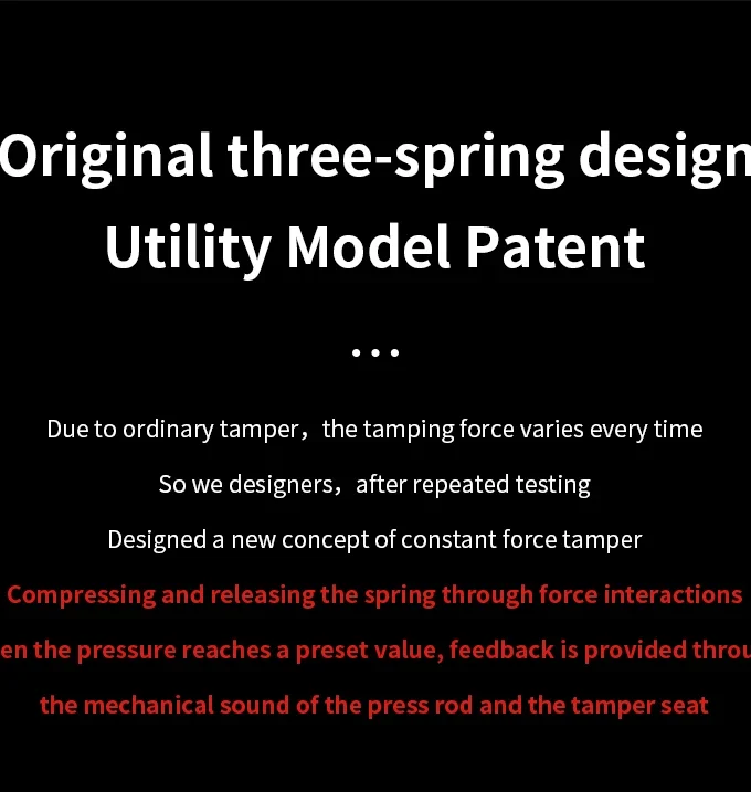 MHW-3BOMBER Espresso Tamper 51/53/58mm with Calibrated Spring