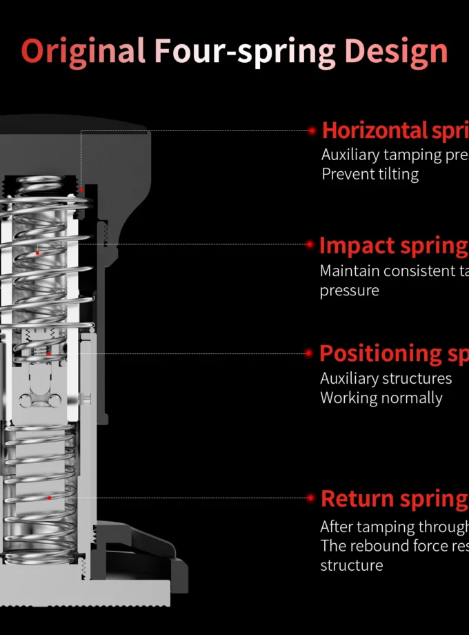 MHW-3BOMBER Impact Coffee Tamper – 58mm / 58.35mm / 58.5mm Ripple Base