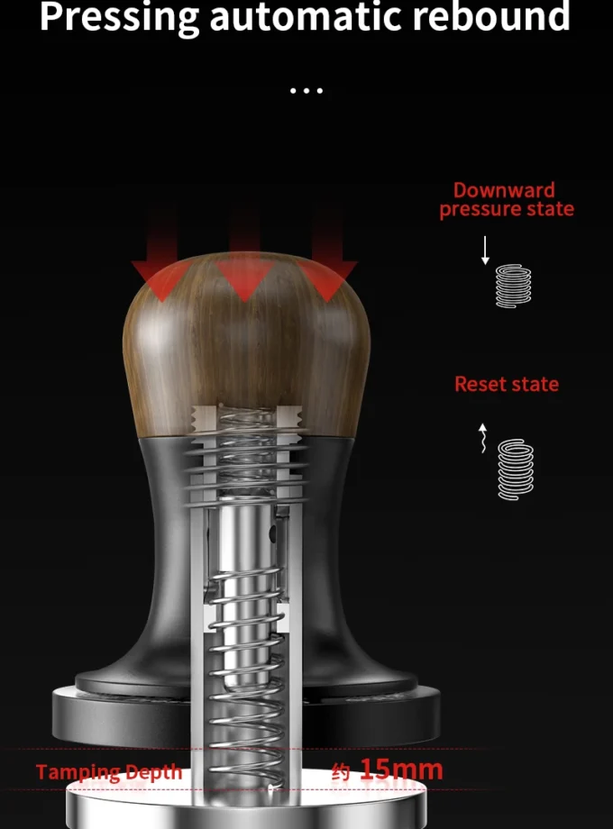 MHW-3BOMBER Espresso Tamper 51/53/58mm with Calibrated Spring