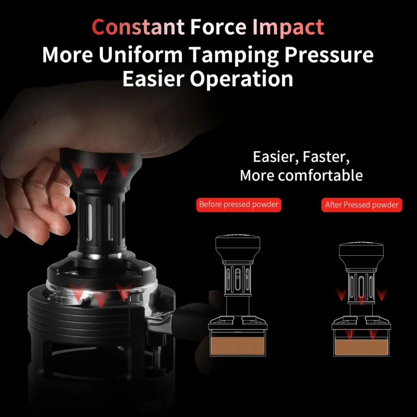 MHW-3BOMBER Impact Coffee Tamper – 58mm / 58.35mm / 58.5mm Ripple Base - Image 3