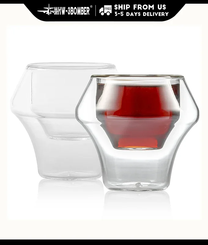 MHW-3BOMBER Double Wall Glass Espresso Cups