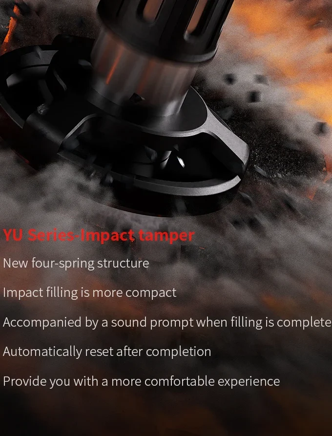 MHW-3BOMBER Impact Coffee Tamper – 58mm / 58.35mm / 58.5mm Ripple Base