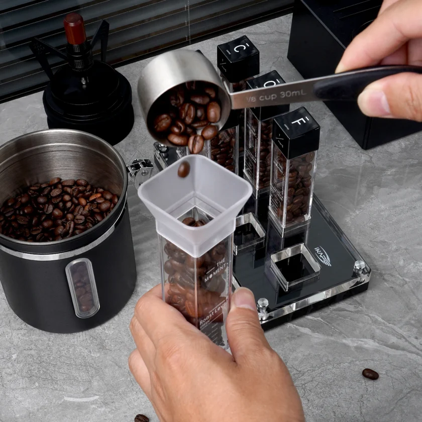 IKAPE Coffee Bean Cellar Tubes – Single Dose Coffee Bean Storage Set (6 or 12 Tubes) - Image 4