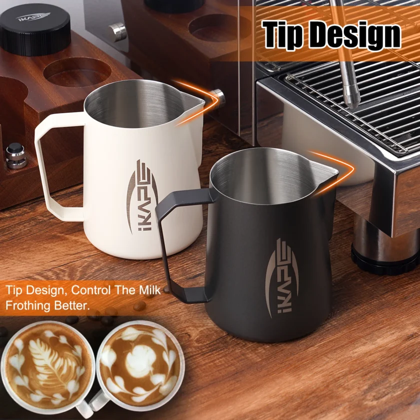 IKAPE Milk Frothing Pitcher – Premium Stainless Steel Steaming Pitcher for Latte Art - Image 2