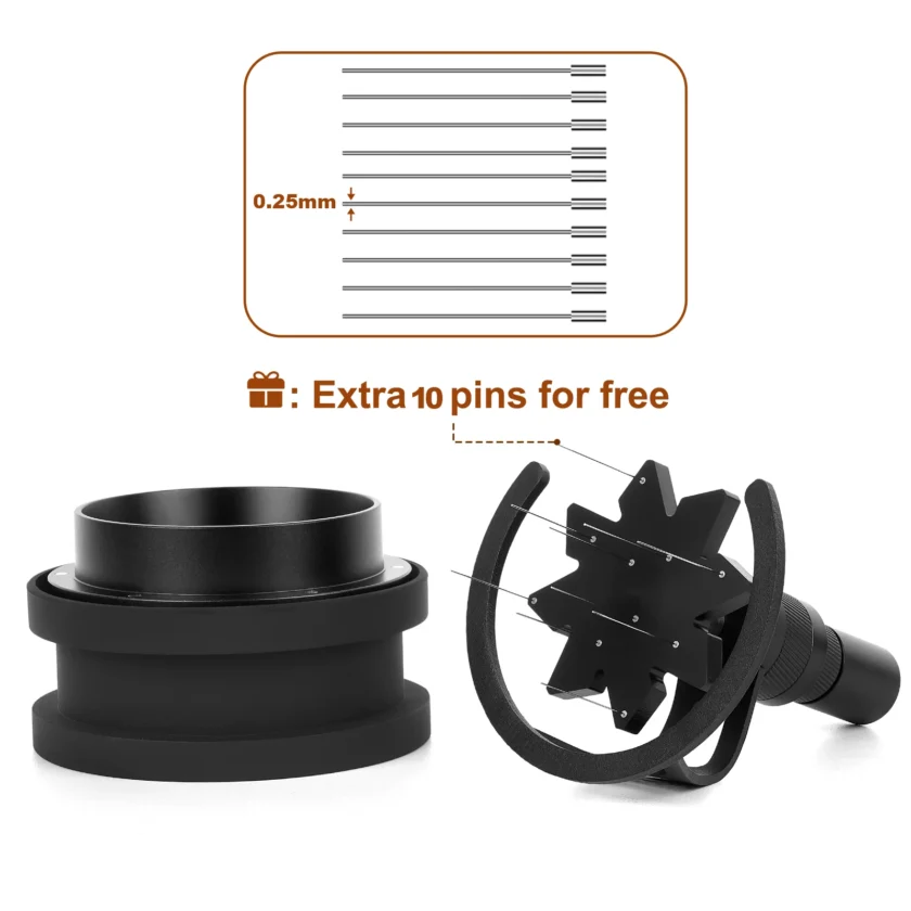 IKAPE Rotary WDT Tool V2 – Espresso Distribution Stirrer with Adjustable 0.25mm Needles and Stand - Image 3
