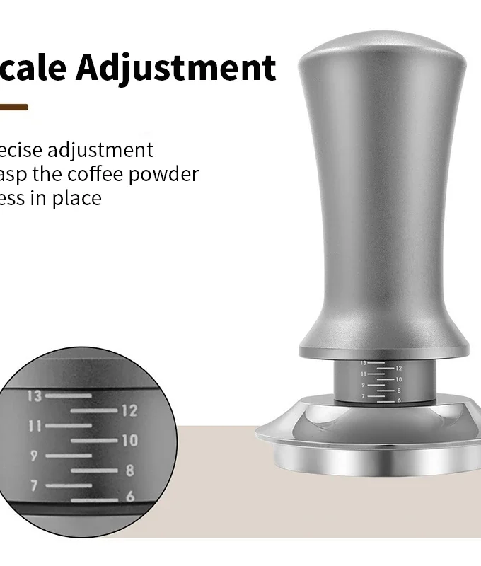 Calibrated Coffee Tamper – Constant Pressure Spring-Loaded Espresso Tamper (51mm / 53mm / 58mm)