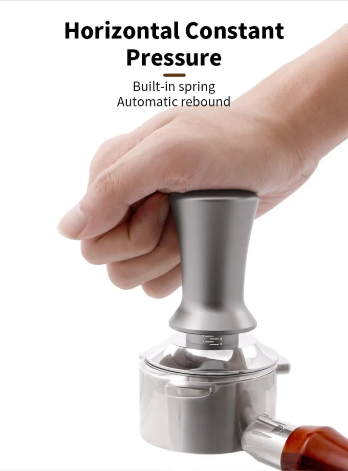 Calibrated Coffee Tamper – Constant Pressure Spring-Loaded Espresso Tamper (51mm / 53mm / 58mm)