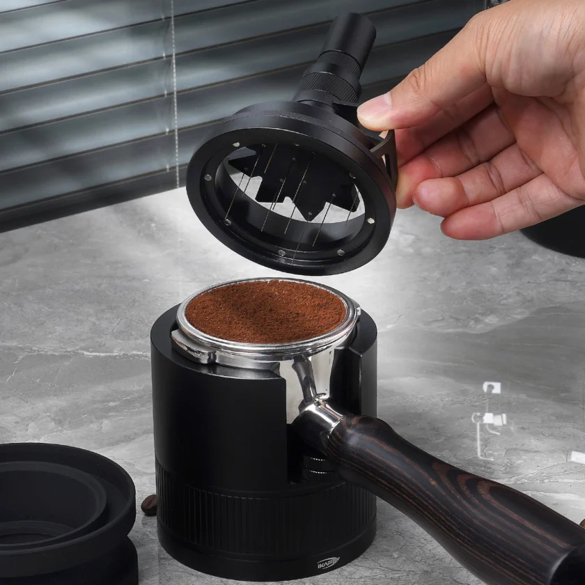 IKAPE Rotary WDT Tool V2 – Espresso Distribution Stirrer with Adjustable 0.25mm Needles and Stand - Image 4