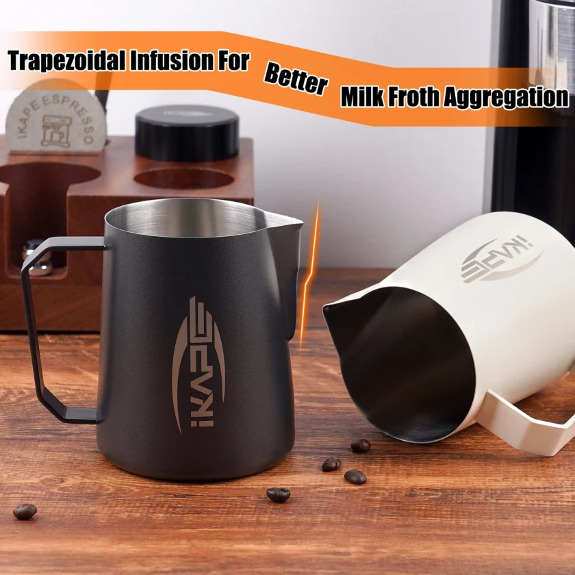 IKAPE Milk Frothing Pitcher – Premium Stainless Steel Steaming Pitcher for Latte Art - Image 3
