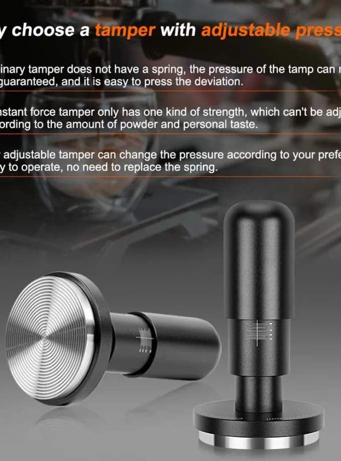 IKAPE Calibrated Adjustable Pressure Spring Tamper (51-58.5mm)