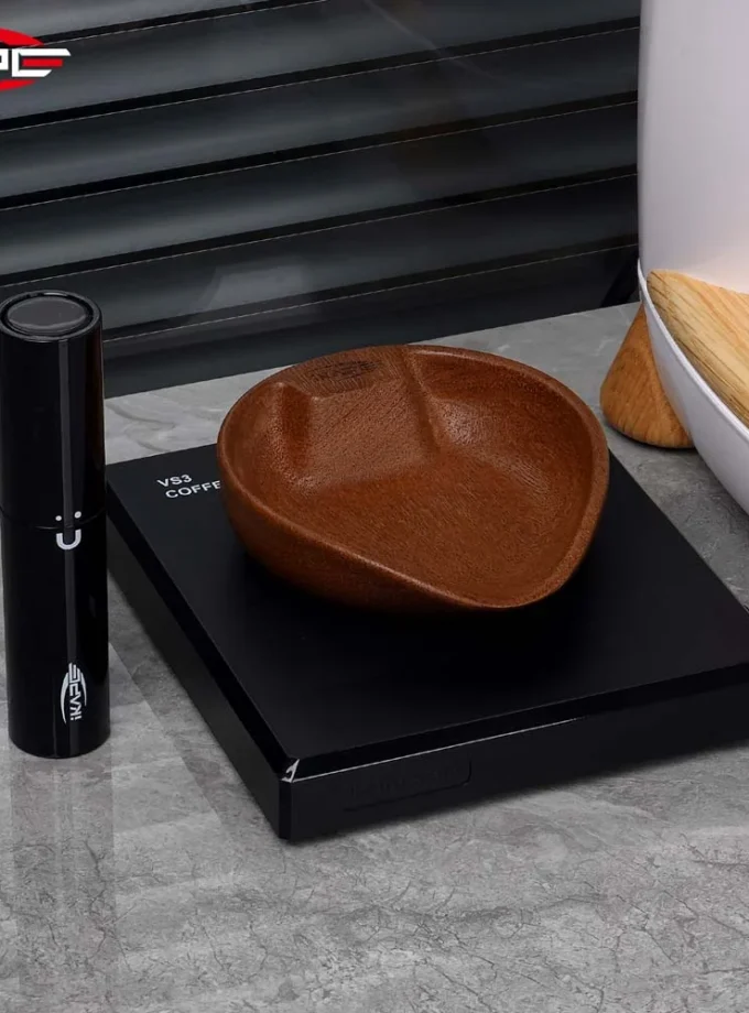 IKAPE Walnut Coffee Bean Bowl & RDT Spray Bottle Set