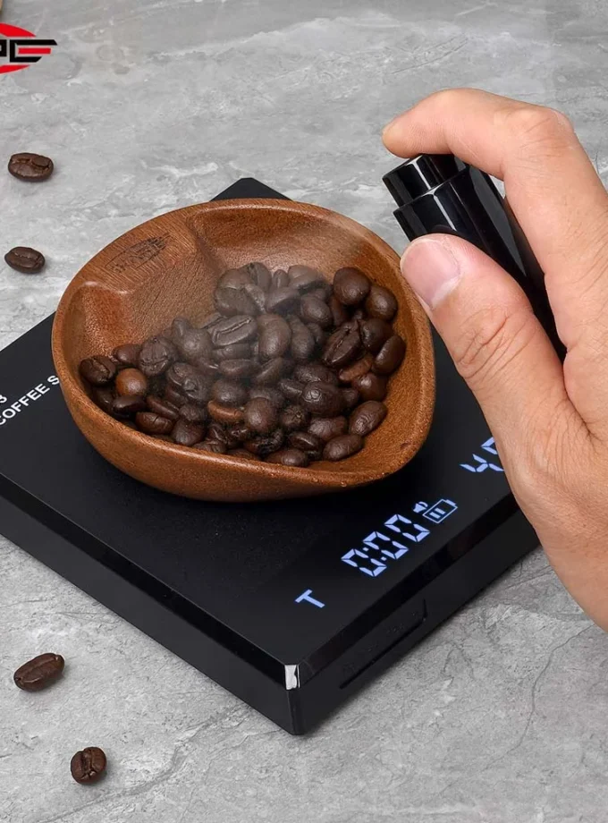 IKAPE Walnut Coffee Bean Bowl & RDT Spray Bottle Set