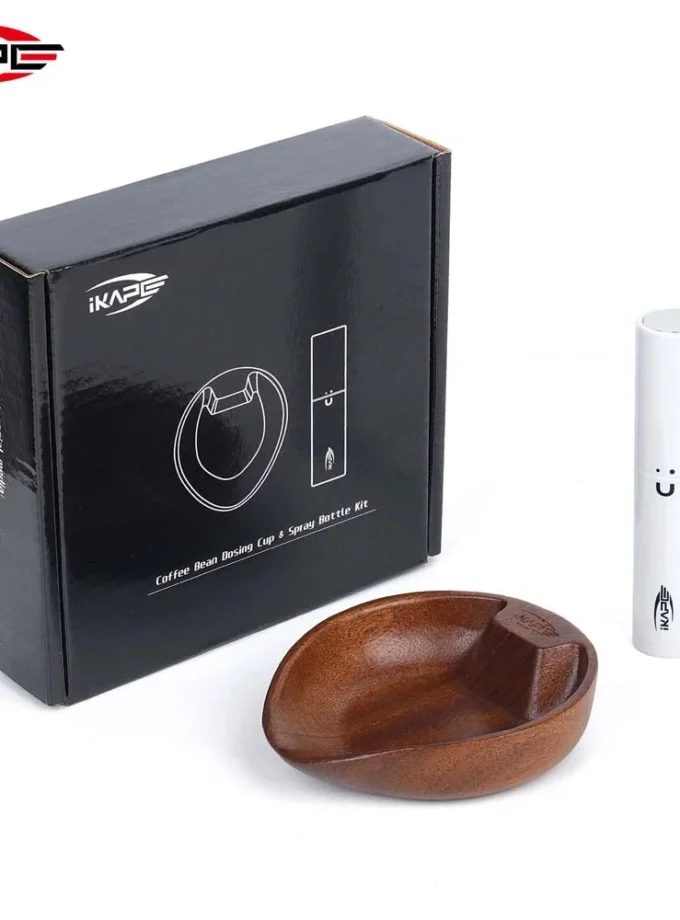 IKAPE Walnut Coffee Bean Bowl & RDT Spray Bottle Set