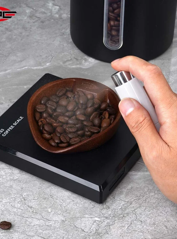 IKAPE Walnut Coffee Bean Bowl & RDT Spray Bottle Set