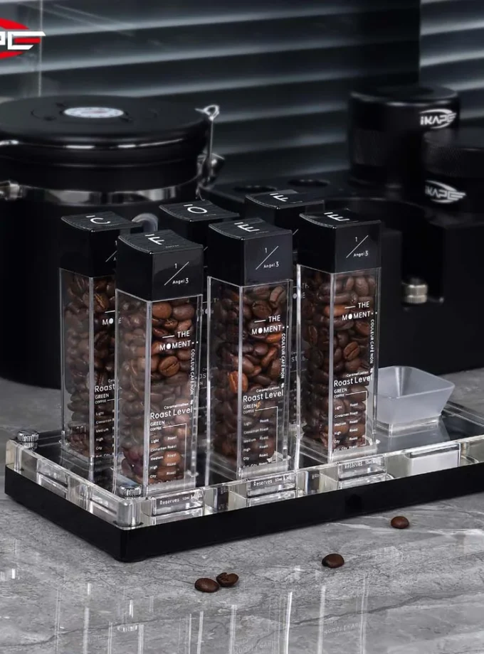 IKAPE Coffee Bean Cellars with Stand & Hopper (6 or 12 Tubes)