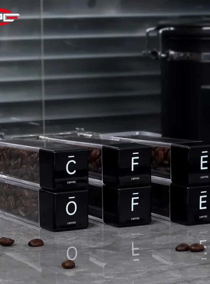 IKAPE Coffee Bean Cellars with Stand & Hopper (6 or 12 Tubes)