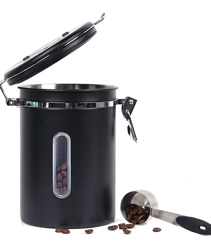 IKAPE Stainless Steel Coffee Bean Storage Canister (300-900g)