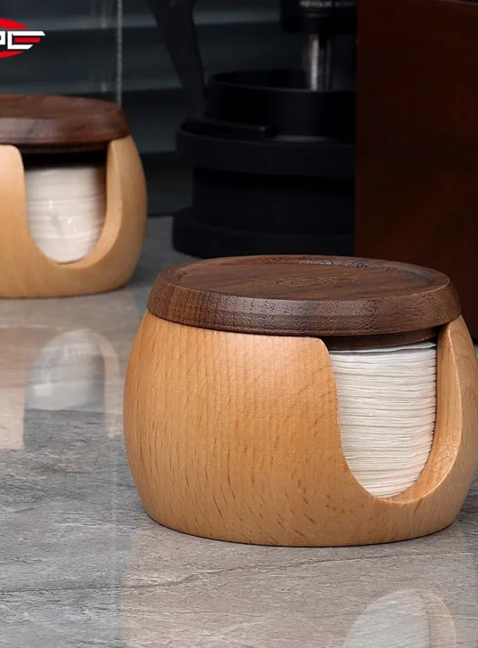 IKAPE Espresso Paper Filters 200pcs + Wooden Box (51-58.5mm)