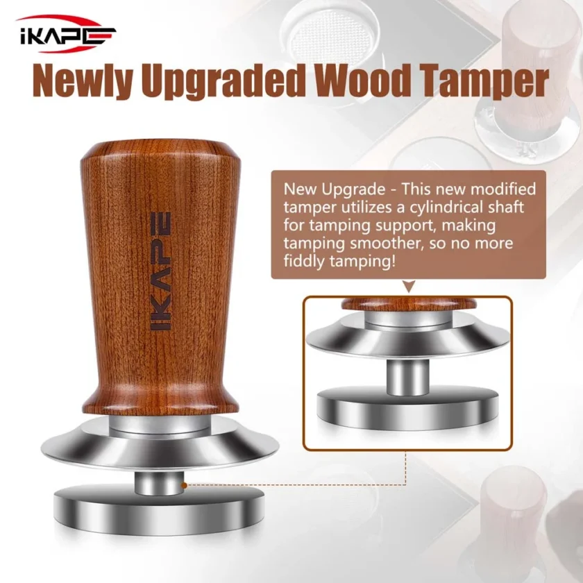 IKAPE wooden handle tamper