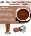 IKAPE wooden handle tamper
