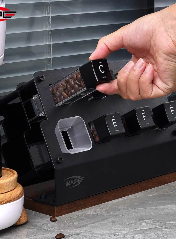 IKAPE Coffee Bean Cellars Upright Hopper Stand (6 Tubes)