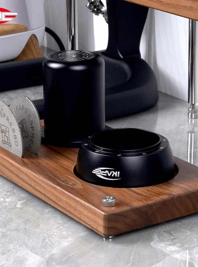 IKAPE 3-Tier Coffee Utensils Organizer — Walnut or Sapele