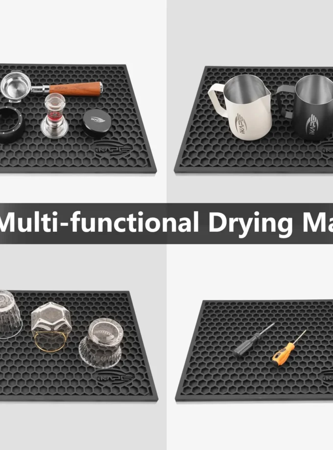 IKAPE Silicone Drying Mat for Coffee Maker & Espresso Station