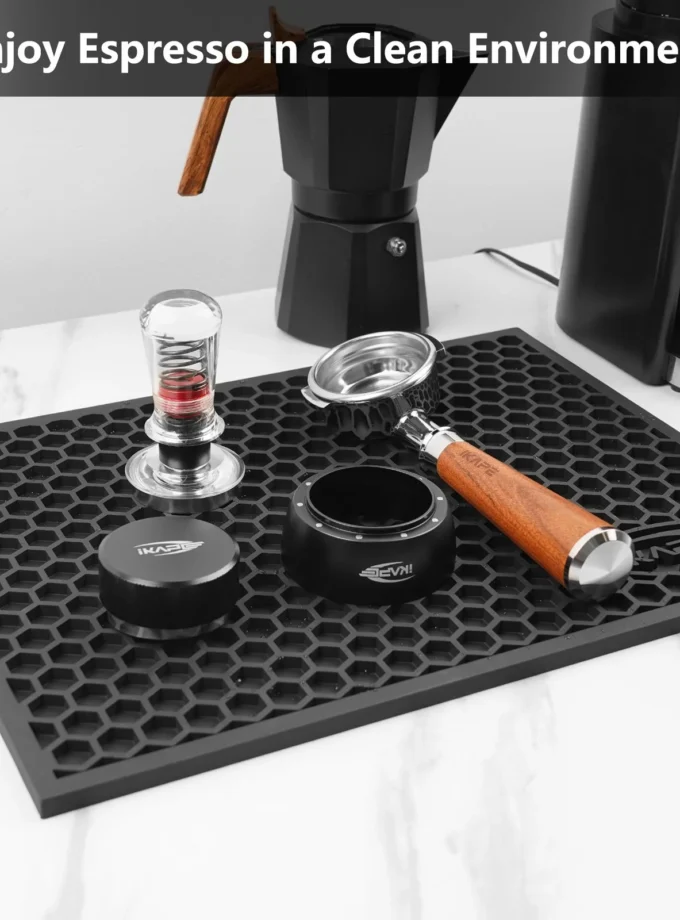 IKAPE Silicone Drying Mat for Coffee Maker & Espresso Station