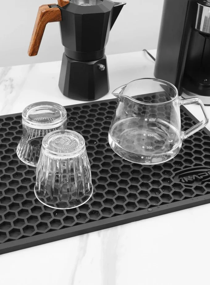 IKAPE Silicone Drying Mat for Coffee Maker & Espresso Station
