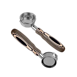 IKAPE Bottomless Portafilter — Pearl White Wood (51/54/58mm)