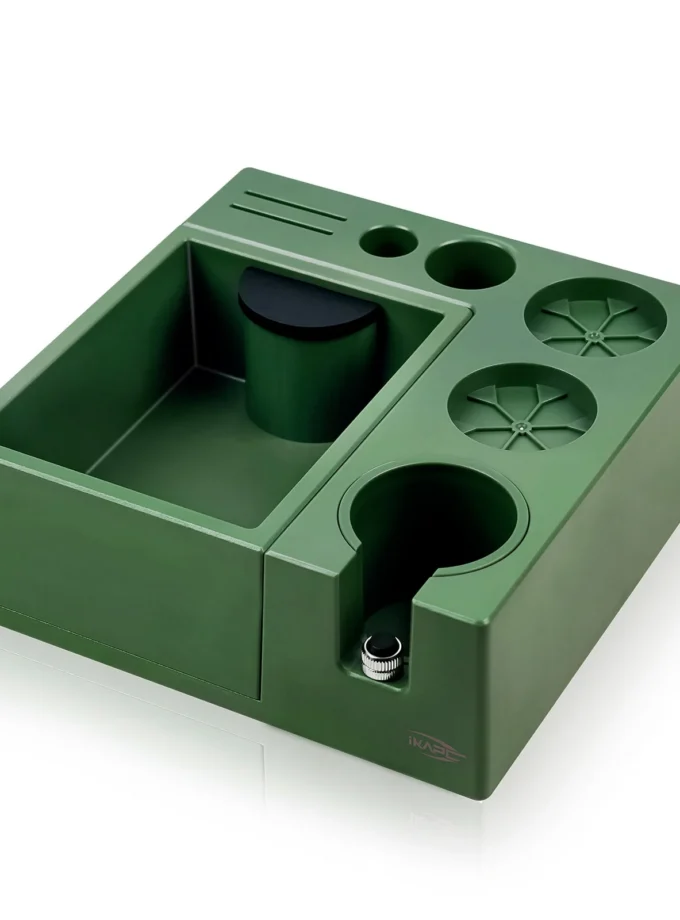 IKAPE ABS V2 Espresso Knock Box (51/54/58mm) — Dark Green