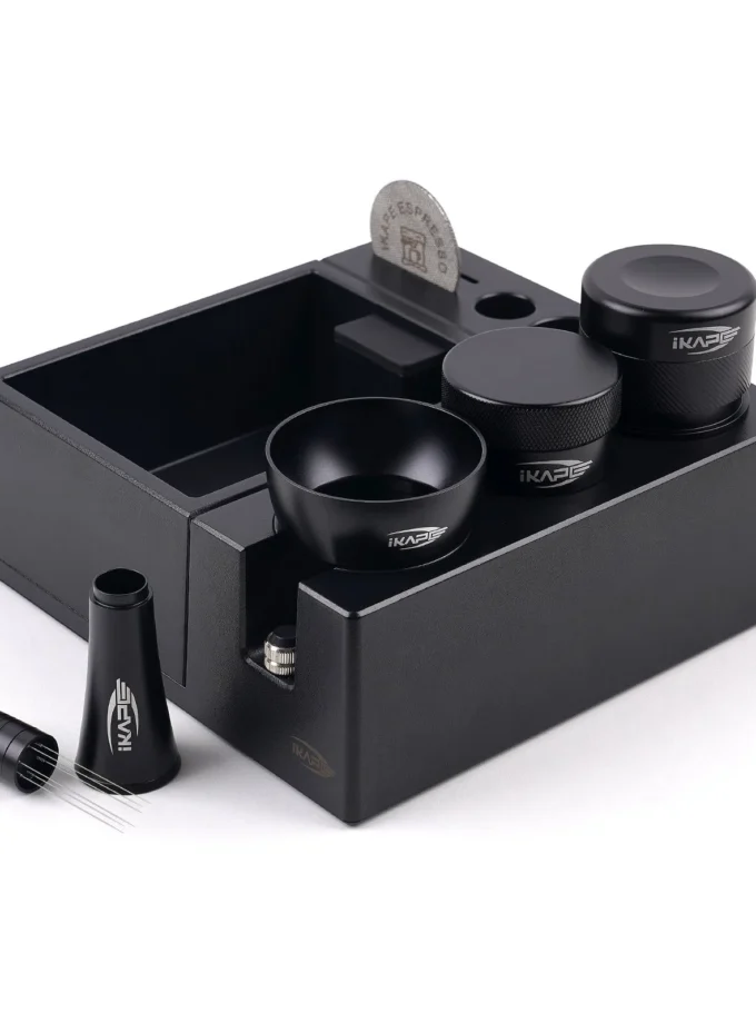 IKAPE Espresso Set — Distributor, Knock Box & Puck Prep (51-58mm)