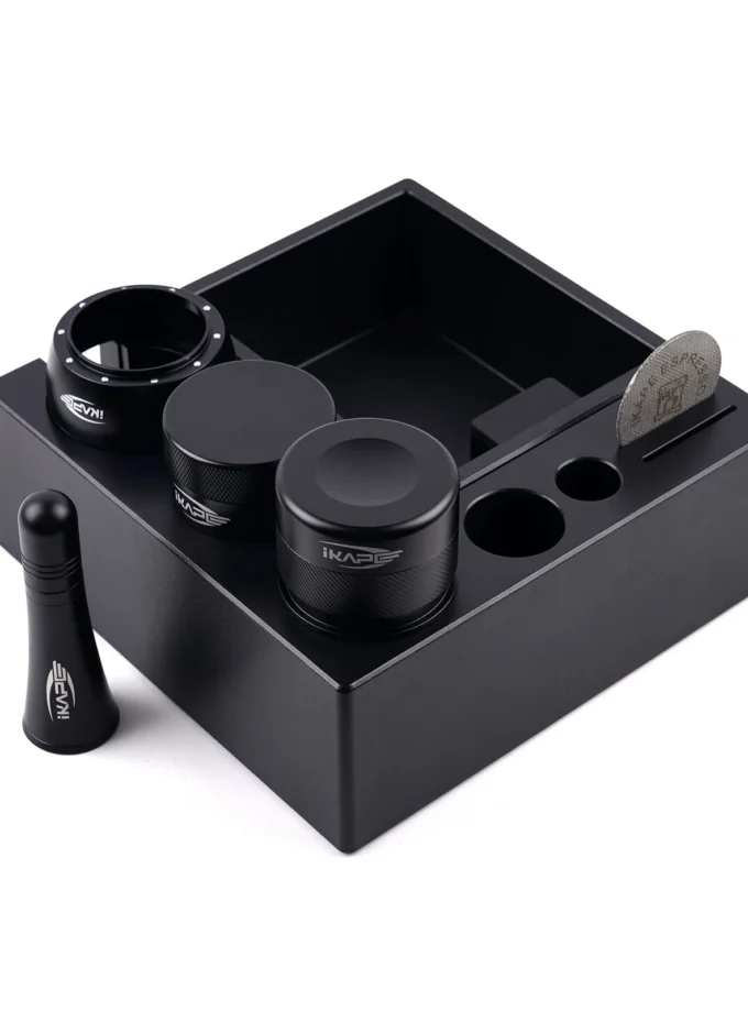 IKAPE Espresso Set — Distributor, Knock Box & Puck Prep (51-58mm)