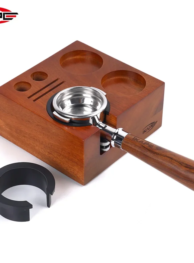 IKAPE 7-in-1 Wooden Espresso Tamper Station