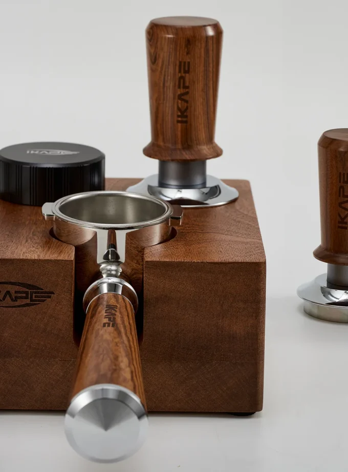 IKAPE Wooden Espresso Tamper Station Base (51/54/58mm)