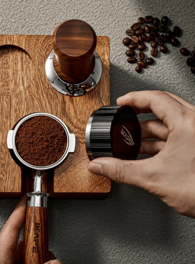 IKAPE Wooden Espresso Tamper Station Base (51/54/58mm)