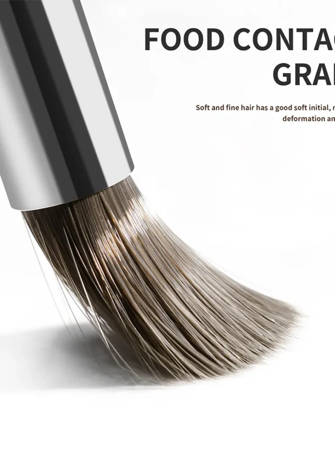 IKAPE Espresso Walnut Wood Handle Cleaning Brush