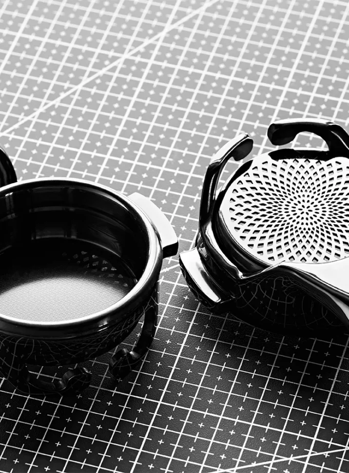 IKAPE KKLUO Flat-Bottom Bottomless Portafilter with Basket