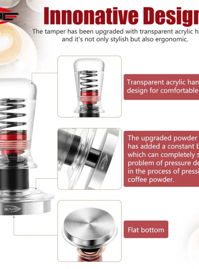 IKAPE V3 Transparent Handle Calibrated Tamper (51/53.3mm)