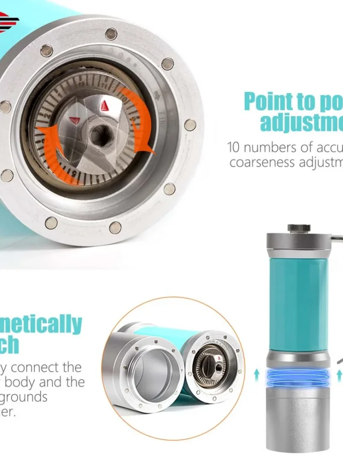 IKAPE Manual Coffee Grinder — Interchangeable Conical Burrs