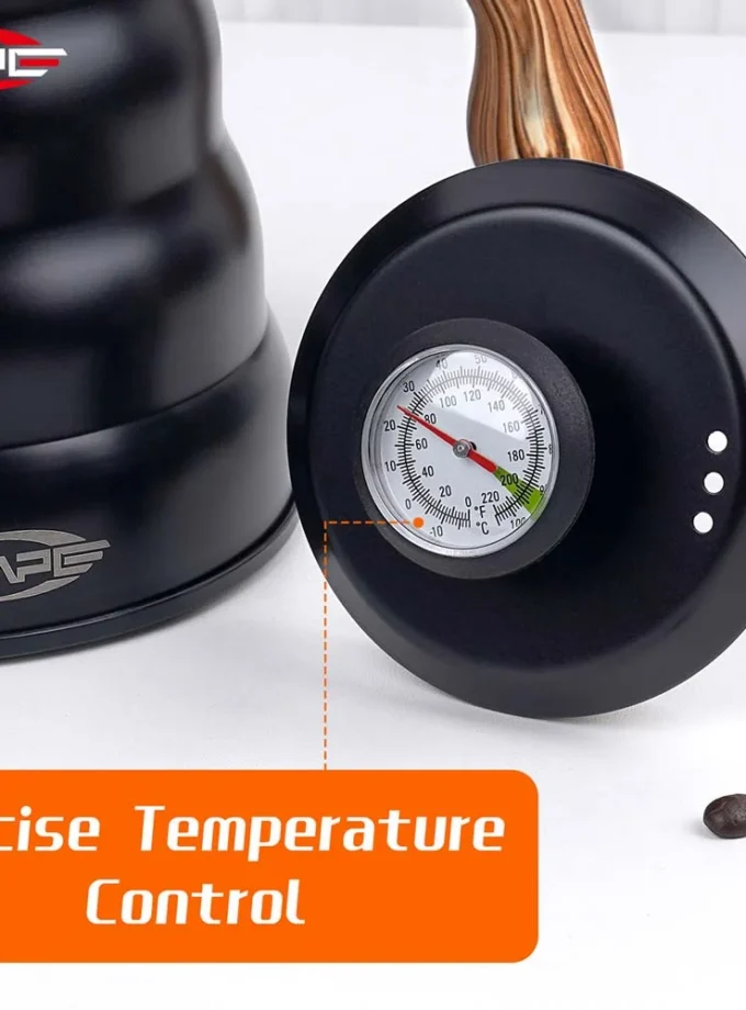 IKAPE 40oz Gooseneck Pour Over Kettle with Thermometer
