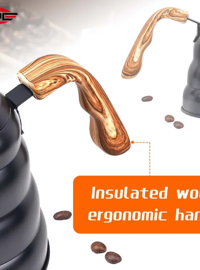 IKAPE 40oz Gooseneck Pour Over Kettle with Thermometer