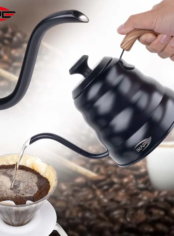 IKAPE 40oz Gooseneck Pour Over Kettle with Thermometer