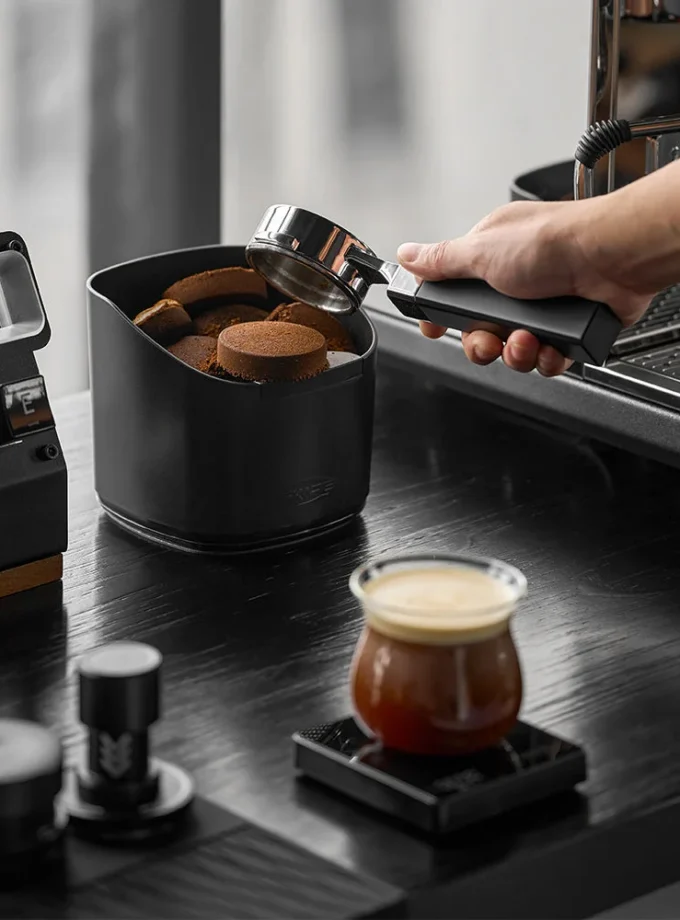 IKAPE V2 ABS Espresso Knock Box & Grounds Organizer